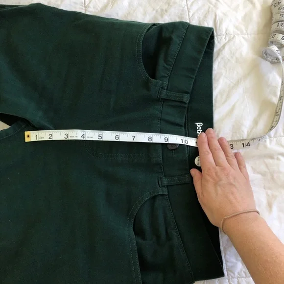 Betabrand medium green denim jeans - Picture 4 of 5